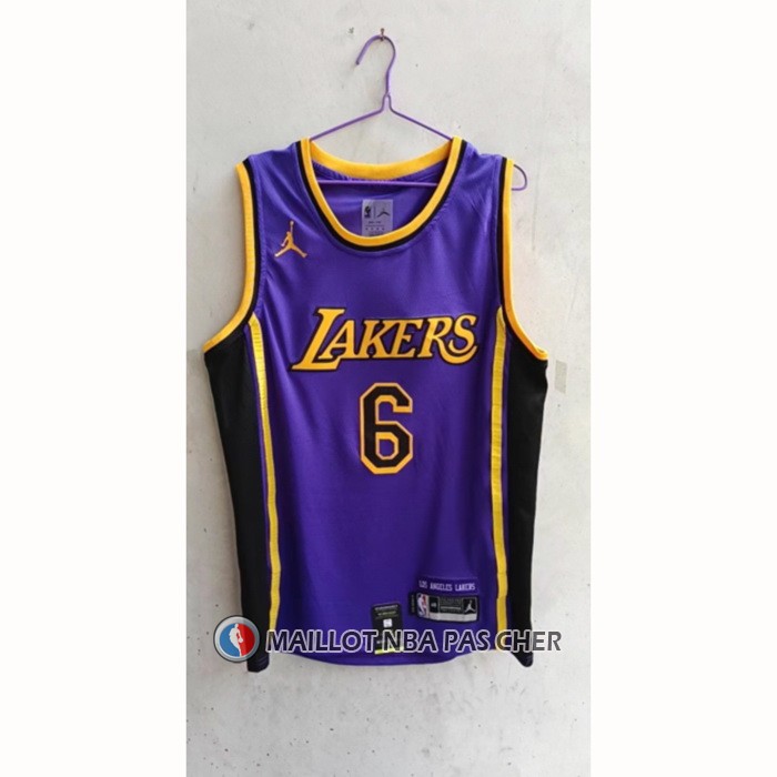 Maillot Los Angeles Lakers LeBron James NO 6 Statement 2022-23 Volet